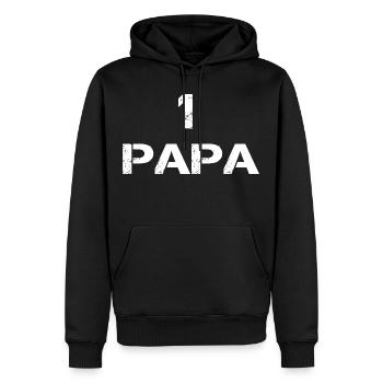 Daddy No 1 Chemise de fête des pères - Sweat à capuche Premium bio Homme - noir - Devant - Nico (187cm)