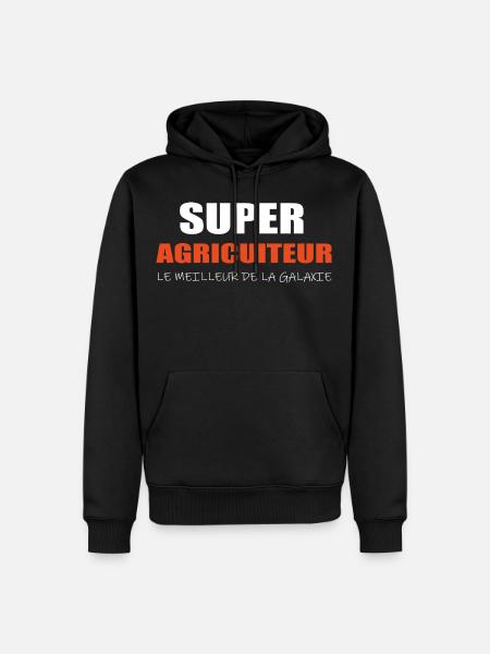 Super Agriculteur - Sweat à capuche Premium bio Homme - noir