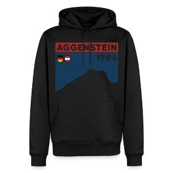 Aggenstein Mountain Summit Tour Randonnée Randonnée Grän - Sweat à capuche Premium bio Homme - noir - Devant - Nico (187cm)