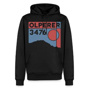 Olperer Nordgrat Brücke Überschreitung Wanderung - Männer Premium Bio Hoodie - Schwarz - Vorne - Nico (187cm)
