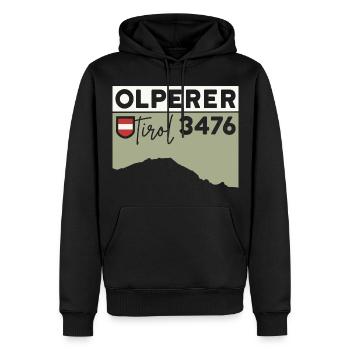 Olperer Tirol Besteigung Überschreitung Andenken - Männer Premium Bio Hoodie - Schwarz - Vorne - Nico (187cm)