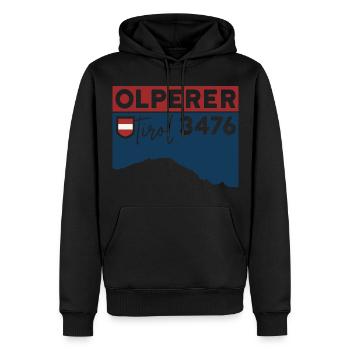 Olperer Überschreitung Hochtour Souvenirs Tirol - Männer Premium Bio Hoodie - Schwarz - Vorne - Nico (187cm)