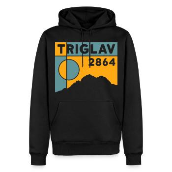 Triglav Triglau Kranjske Gora Slovénie Randonnée - Sweat à capuche Premium bio Homme - noir - Devant - Nico (187cm)