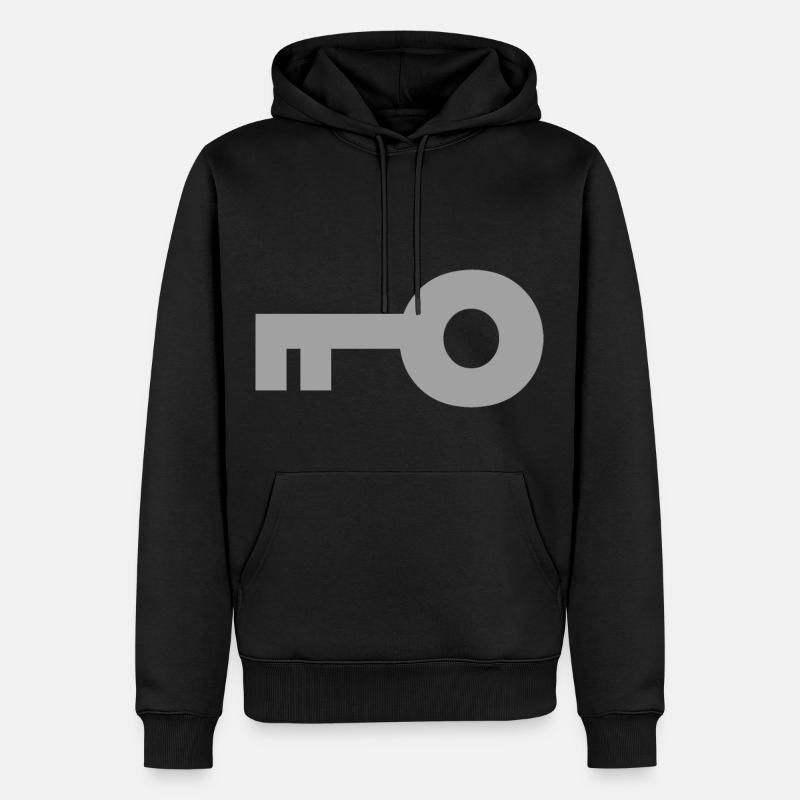 Clé - Sweat à capuche Premium bio Homme - noir