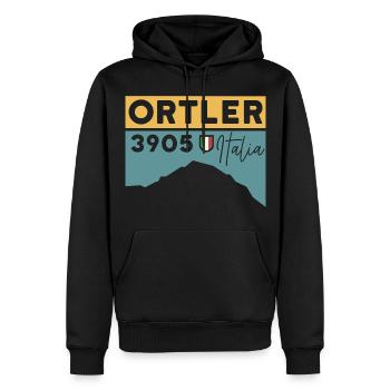 Ortler Besteigung Andenken Bergtour Skitour Tour - Männer Premium Bio Hoodie - Schwarz - Vorne - Nico (187cm)