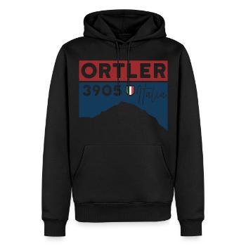 Ortler Berg Südtirol Besteigung Wanderung Skitour - Männer Premium Bio Hoodie - Schwarz - Vorne - Nico (187cm)