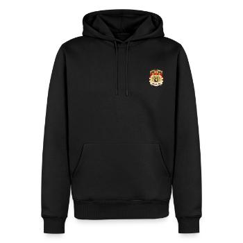 Blason Belgique en tant que badge - Sweat à capuche Premium bio Homme - noir - Devant - Nico (187cm)