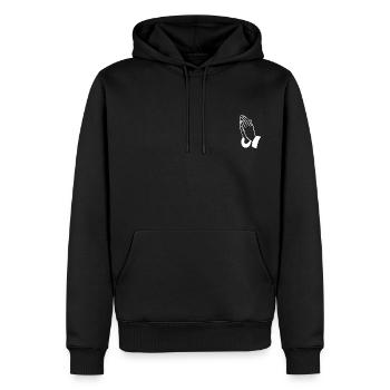 Betende Hände! Geschenkidee Beten Gott - Männer Premium Bio Hoodie - Schwarz - Vorne - Nico (187cm)