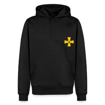 Ukraine - Sweat à capuche Premium bio Homme - noir - Devant - Nico (187cm)