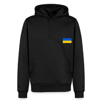 Ukraine - Sweat à capuche Premium bio Homme - noir - Devant - Nico (187cm)