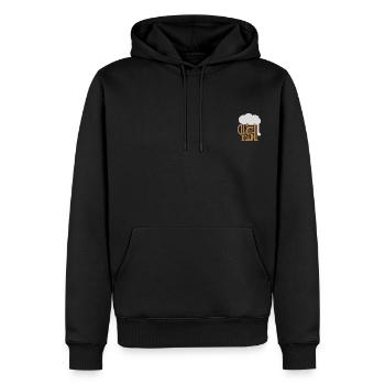 Biere fésoyf - Sweat à capuche Premium bio Homme - noir - Devant - Nico (187cm)