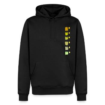 Farben Skala - Streifen Design - Männer Premium Bio Hoodie - Schwarz - Vorne - Nico (187cm)