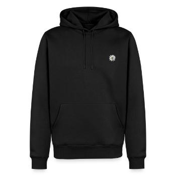 Pâquerette - Sweat à capuche Premium bio Homme - noir - Devant - Nico (187cm)