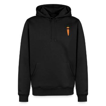 Möhre Karotte Mohrrübe Gemüse Obst Geschenkidee - Männer Premium Bio Hoodie - Schwarz - Vorne - Nico (187cm)