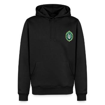 Wicked Logo Design Mit Ornamenten - Männer Premium Bio Hoodie - Schwarz - Vorne - Nico (187cm)