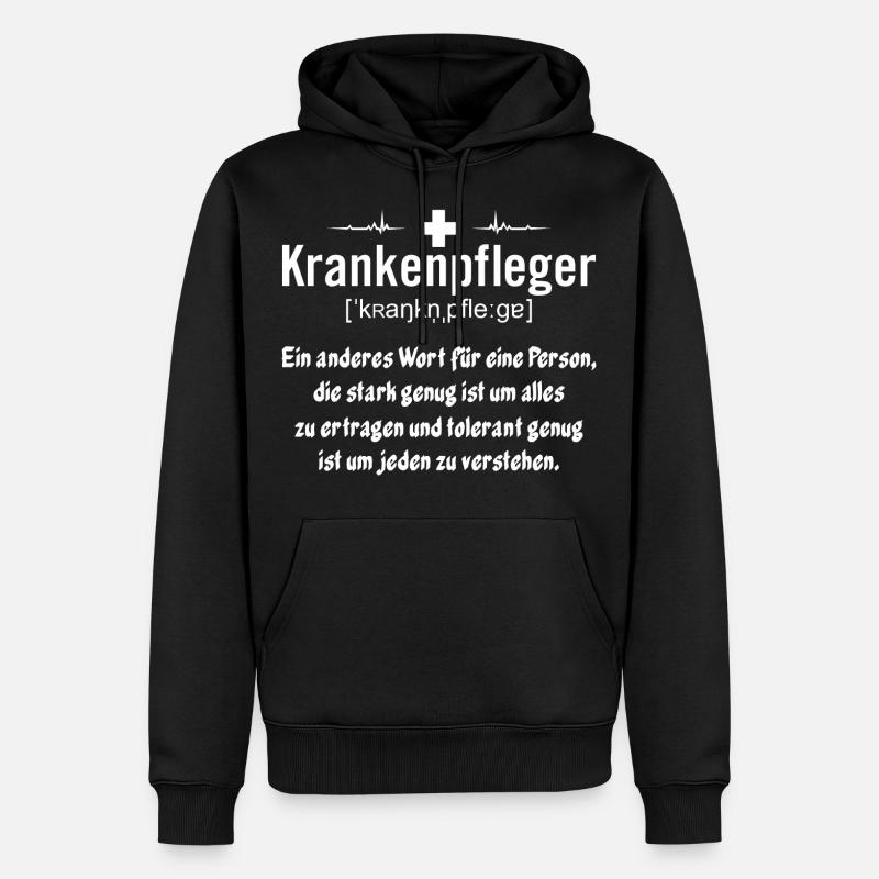 Krankenpfleger - Toleranz - Männer Premium Bio Hoodie - Schwarz