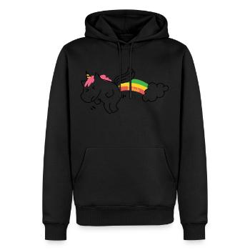 Exhale Unicorn Gifts. Be You Motivational.Unicorns - Men’s Premium Organic Hoodie - black - Front - Nico (187cm)