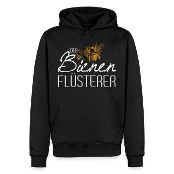 Bienenflüsterer - Männer Premium Bio Hoodie - Schwarz - Vorne - Nico (187cm)