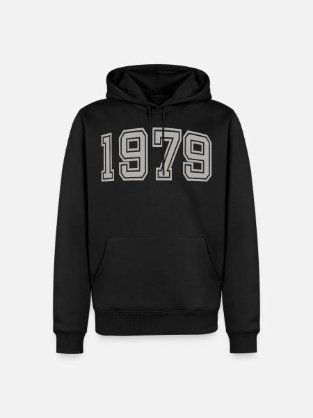 1979 Gift idea Year of birth Year of construction - Men’s Premium Organic Hoodie - black