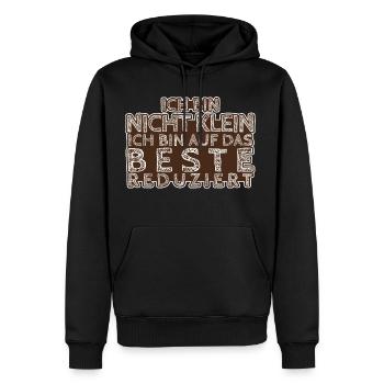 Ich Bin Nicht Klein - Männer Premium Bio Hoodie - Schwarz - Vorne - Nico (187cm)