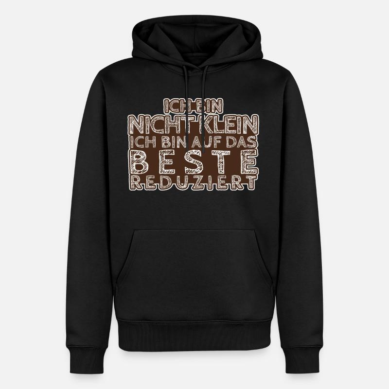 Ich Bin Nicht Klein - Männer Premium Bio Hoodie - Schwarz