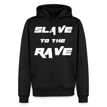 Slave To The Rave - Men’s Premium Organic Hoodie - black - Front - Nico (187cm)