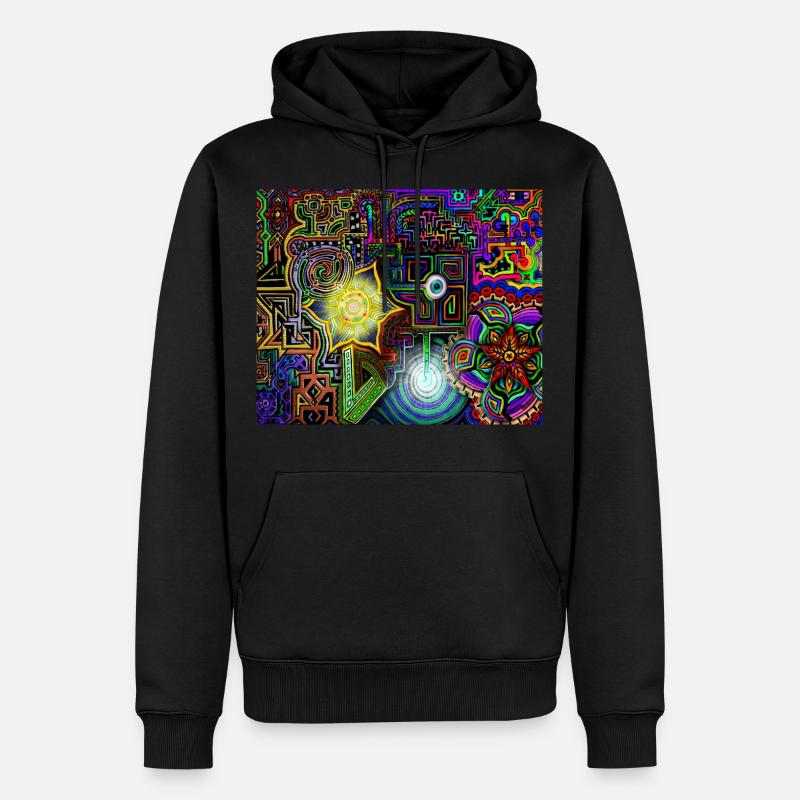 indischen mecanique crop - Männer Premium Bio Hoodie - Schwarz