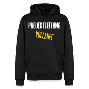 Projektleitung Vollsuff Wein Saufen Gruppen Outfit - Männer Premium Bio Hoodie - Schwarz - Vorne - Nico (187cm)