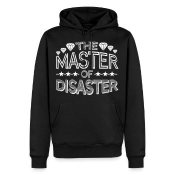 The Master of Disaster - Männer Premium Bio Hoodie - Schwarz - Vorne - Nico (187cm)
