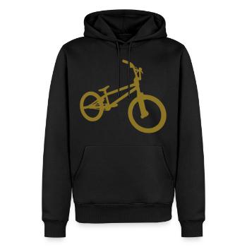 BMX - Männer Premium Bio Hoodie - Schwarz - Vorne - Nico (187cm)