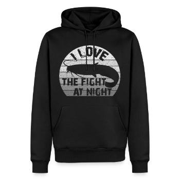 Welsangeln | Waller | Fight | Kampf - Männer Premium Bio Hoodie - Schwarz - Vorne - Nico (187cm)