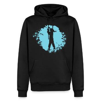 Paintballer Girl Airsoft Paintballing Paintball - Men’s Premium Organic Hoodie - black - Front - Nico (187cm)