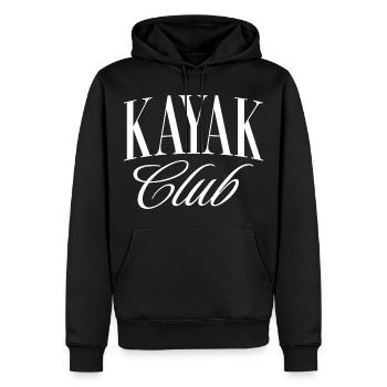 Kayak Club - Men’s Premium Organic Hoodie - black - Front - Nico (187cm)