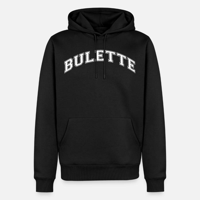 BULETTE oder Frikadelle. - Männer Premium Bio Hoodie - Schwarz