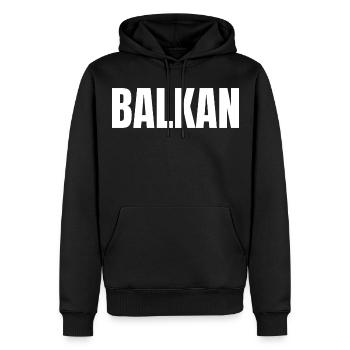 Balkan Hrvatska Apc Balkan Jebiga Hrvatska Croates - Sweat à capuche Premium bio Homme - noir - Devant - Nico (187cm)