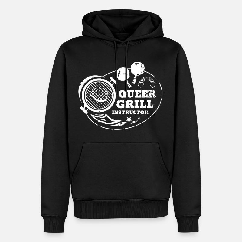 Queer Grill Instructor Shirt - Männer Premium Bio Hoodie - Schwarz