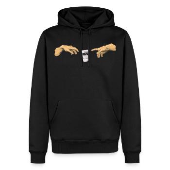 Ouzo disant pour les Grecs Un ouzo par jour - Sweat à capuche Premium bio Homme - noir - Devant - Nico (187cm)