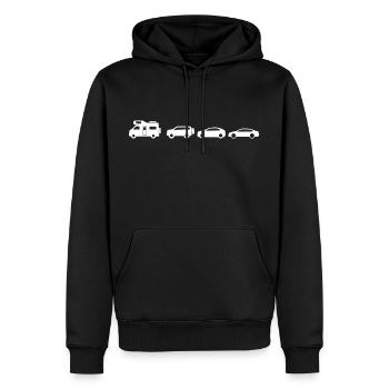 Je veux dire les suiveurs RV - Sweat à capuche Premium bio Homme - noir - Devant - Nico (187cm)