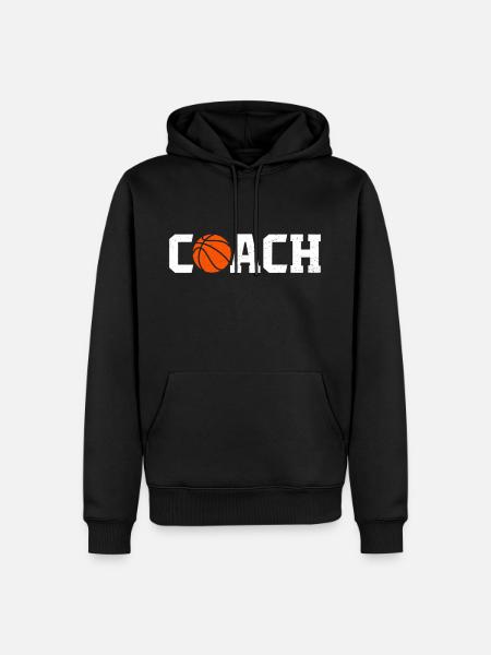 Basketball Coach Trainer Basketballer - Männer Premium Bio Hoodie - Schwarz