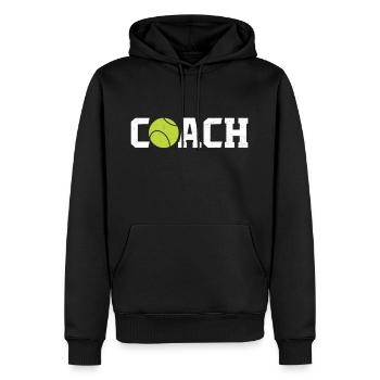 Tennistrainer Tennis Coach Tennisball Tennis - Männer Premium Bio Hoodie - Schwarz - Vorne - Nico (187cm)