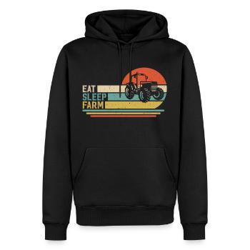 eat sleep farm - Männer Premium Bio Hoodie - Schwarz - Vorne - Nico (187cm)