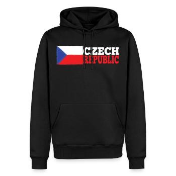 Tschechien - Männer Premium Bio Hoodie - Schwarz - Vorne - Nico (187cm)