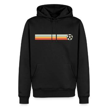 Fußball retro fussball fußballspieler - Männer Premium Bio Hoodie - Schwarz - Vorne - Nico (187cm)