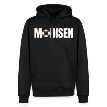 Oldenburg Oldenburger Norden Norddeutschland Moin - Männer Premium Bio Hoodie - Schwarz - Vorne - Nico (187cm)