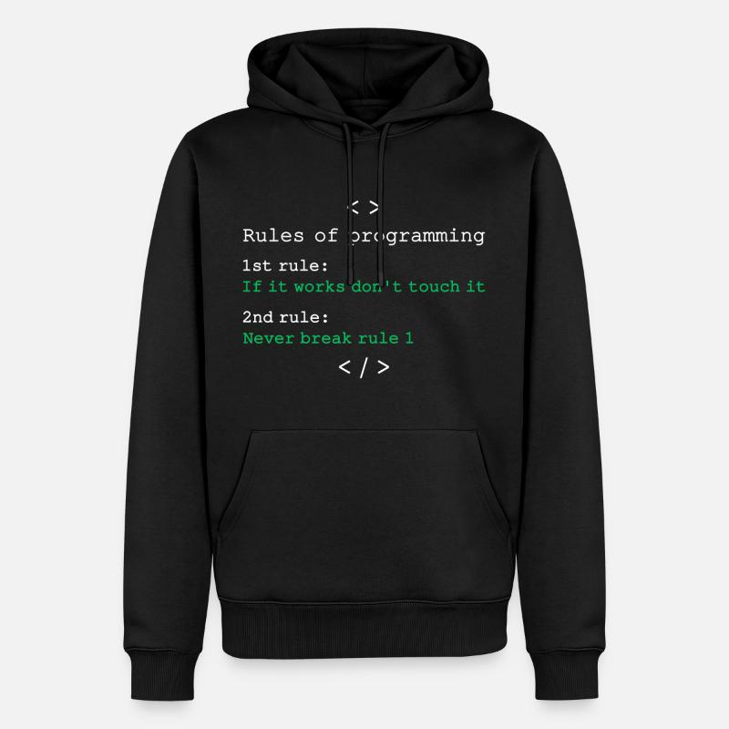 Regeln der Programmierung - Männer Premium Bio Hoodie - Schwarz