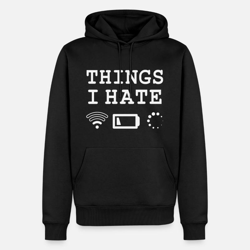 Ce que je déteste - Sweat à capuche Premium bio Homme - noir