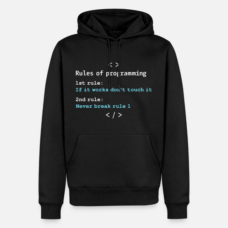 Règles de programmation - Sweat à capuche Premium bio Homme - noir