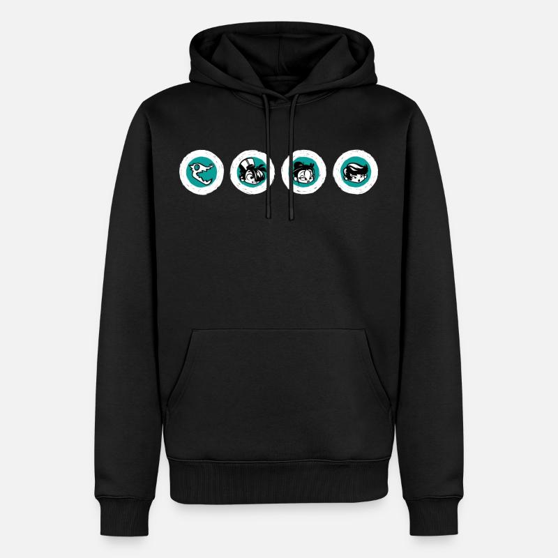 Flucht vor Koko Vol3 - Männer Premium Bio Hoodie - Schwarz