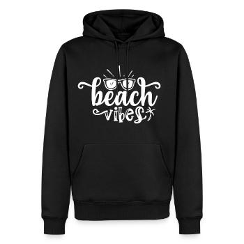 Beach Vibes - Männer Premium Bio Hoodie - Schwarz - Vorne - Nico (187cm)