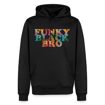 Funky Black Bro - Männer Premium Bio Hoodie - Schwarz - Vorne - Nico (187cm)